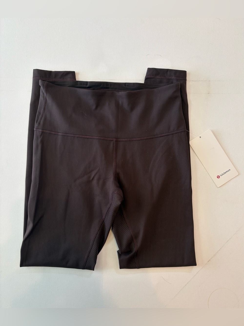 NWT Lululemon Wunder Train Ribbed HR Tight 28" in Espresso Size 8